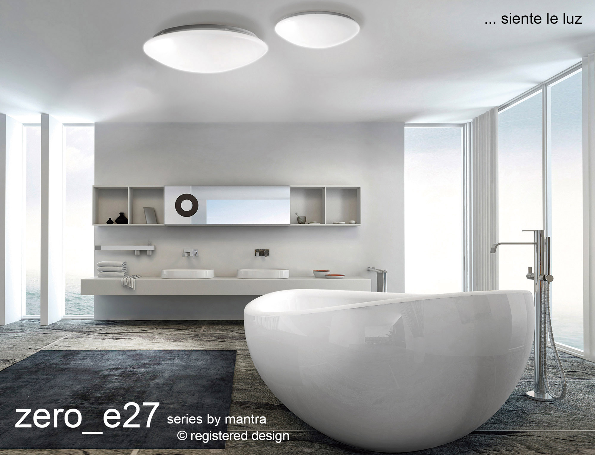 Zero E27 Ceiling Lights Mantra Fusion Flush Fittings Zero E27 Ceiling Lights Mantra Fusion Flush Fittings